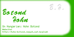 botond hohn business card